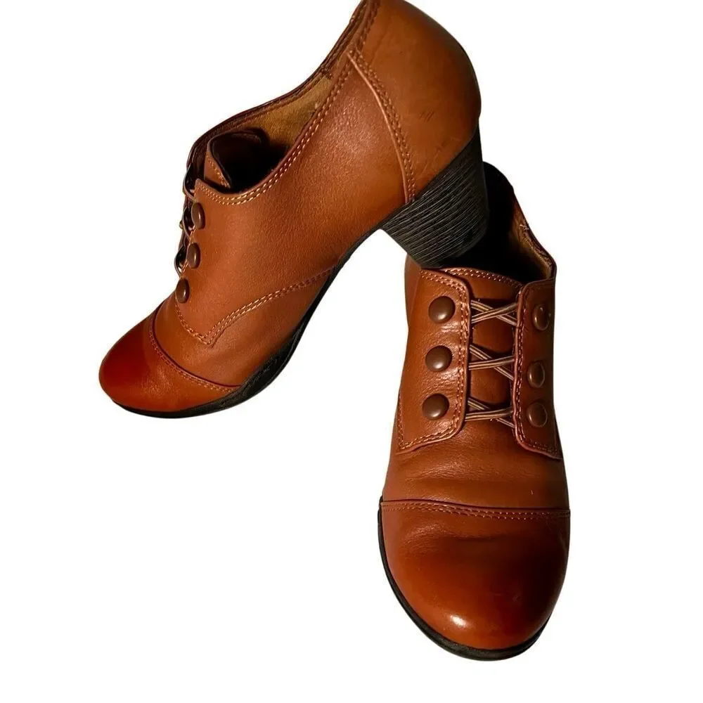 Montana Artisan Crafted Womens Shoes Caitlyn 8.5M Ankle Boots Tan Soft Leather